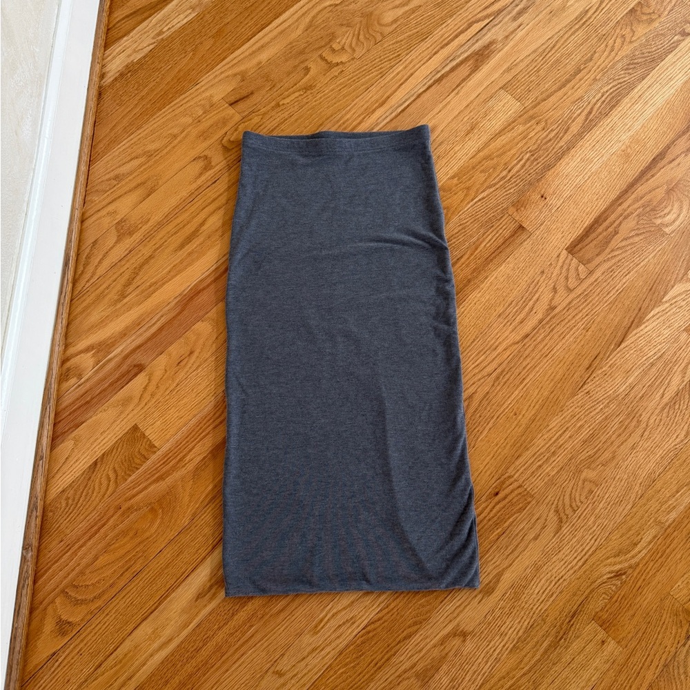 Midi skirt pencil skirt grey stretchy - Picture 2 of 7